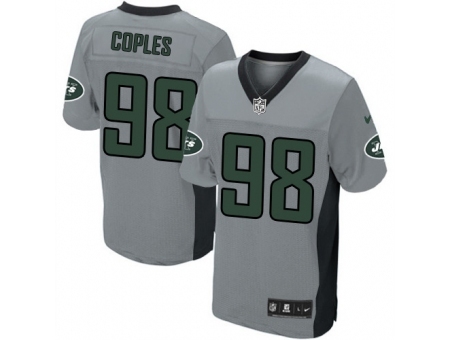 Nike New York Jets 98 Quinton Coples Grey Limited Shadow NFL Jersey