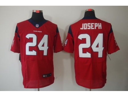 Nike Houston Texans 24 Johnathan Joseph Red Elite NFL Jersey