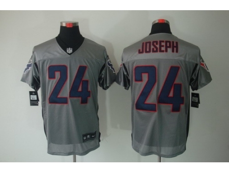 Nike Houston Texans 24 Johnathan Joseph Grey Elite Shadow NFL Jersey