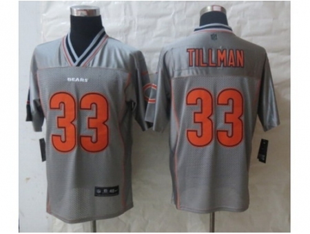 Nike Chicago Bears 33 Charles Tillman Grey Elite Vapor NFL Jersey