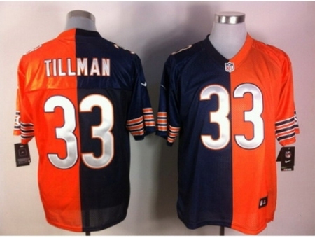 Nike Chicago Bears 33 Charles Tillman Orange-blue Elite Split NFL Jersey