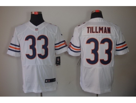 Nike Chicago Bears 33 Charles Tillman White Elite NFL Jersey