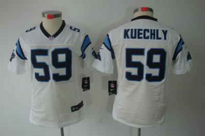 Women Nike Carolina Panthers 59# Kuechly White Color[Women Limited Jerseys]