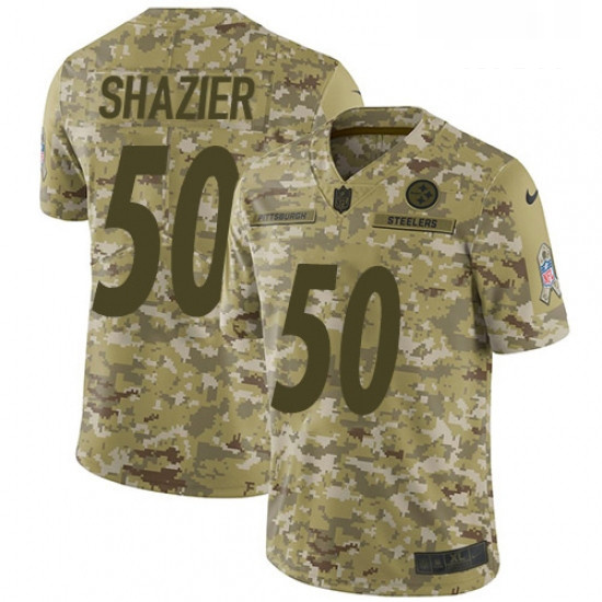 Mens Nike Pittsburgh Steelers 50 Ryan Shazier Limited Camo 2018 