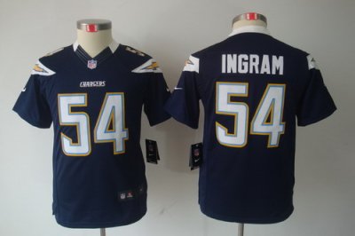 Youth Nike San Diego Chargers #54 Melvin Ingram DK Blue Color Limited Jerseys