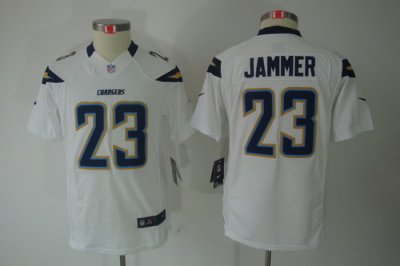 Youth Nike San Diego Chargers #23 Quentin Jammer White Limited Jerseys