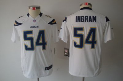 Youth Nike San Diego Chargers #54 Melvin Ingram White Color Limited Jerseys