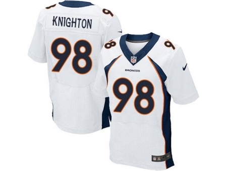 Nike Denver Broncos 98 Terrance Knighton White Elite NFL Jersey