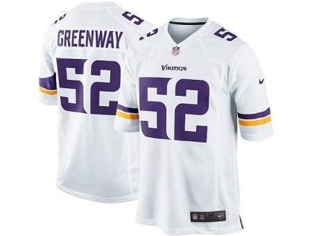 Nike Minnesota Vikings 52 Chad Greenway White Game NFL Jersey