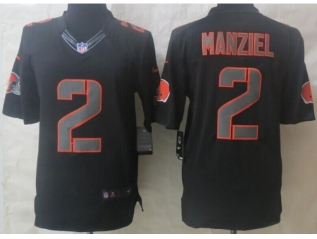 Nike Cleveland Browns 2 Johnny Manziel Black Limited Impact NFL Jersey