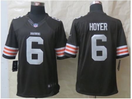 Nike Cleveland Browns 6 Brian Hoyer Brown Limited NFL Jersey