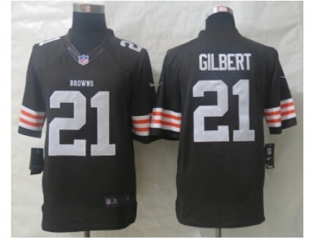 Nike Cleveland Browns 21 Justin Gilbert Brown Limited NFL Jersey