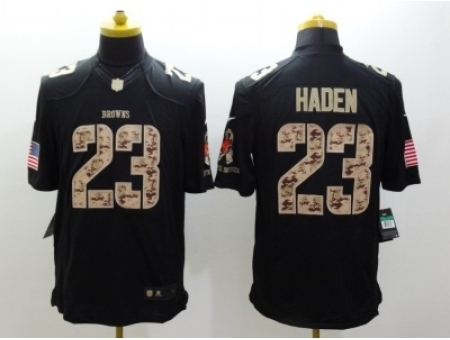 Nike cleveland browns 23 Joe haden Black Limited Salute to Service NFL Jersey