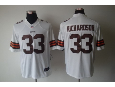 Nike Cleveland Browns 33 Trent Richardson White Limited NFL Jersey