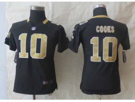 Women Nike New Orleans Saints #10 Cooks Black Jerseys