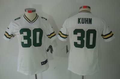 Women Nike Green Bay Packers #30 John Kuhn White Color[NIKE LIMITED Jersey]