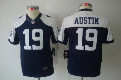 Youth Nike Dallas Cowboys 19 Austin Blue Limited Throwback NFL Jerseys