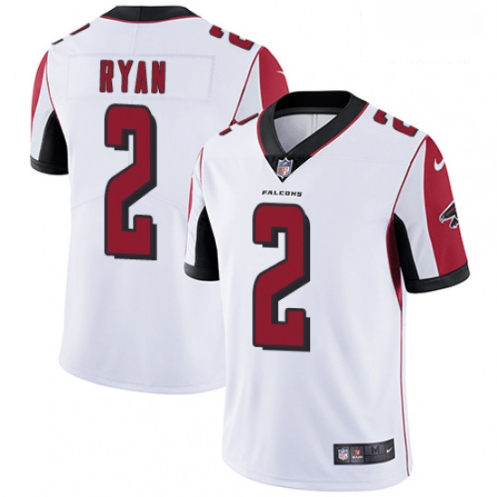Men Nike Atlanta Falcons 2 Matt Ryan White Vapor Untouchable Lim