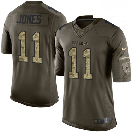 Men Nike Atlanta Falcons 11 Julio Jones Elite Green Salute to Se
