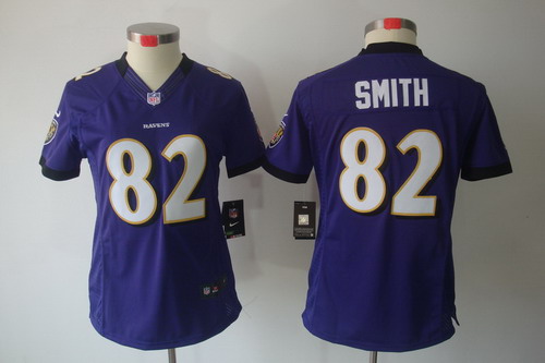 Nike Women Baltimore Ravens #82 Smith Purple Color[NIKE LIMITED 