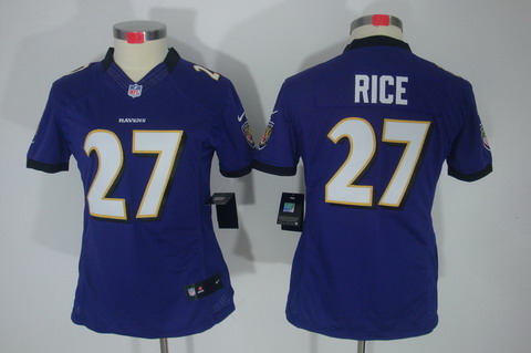 Nike Women Baltimore Ravens #27 Ray Rice Purple(Women Limited Je
