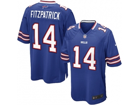 Nike Buffalo Bills 14 Ryan Fitzpatrick blue Game NFL Jersey