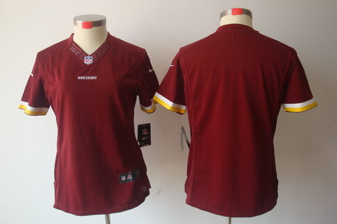 Women Nike Washington Redskins Blank Red Color(Women Limited Jerseys)