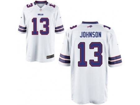 Nike Buffalo Bills 13 Steve Johnson White Game NFL Jersey