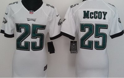 Women Nike Philadelphia Eagles #25 LeSean McCoy White Nike NFL Jerseys