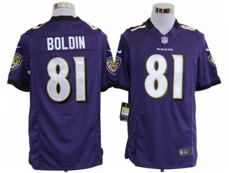 Nike Baltimore Ravens 81 Anquan Boldin Purple Game NFL Jersey