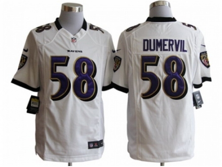 Nike Baltimore Ravens 58 Elvis Dumervil white Game NFL Jersey