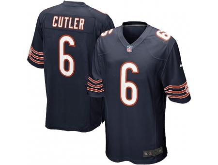 Nike Chicago Bears 6 Jay Cutler Game blue NFL Jersey