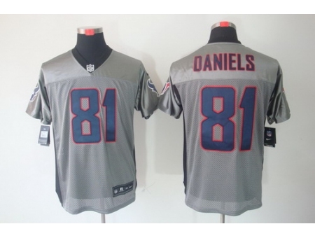 Nike Houston Texans 81 Owen Daniels Grey Elite Shadow NFL Jersey