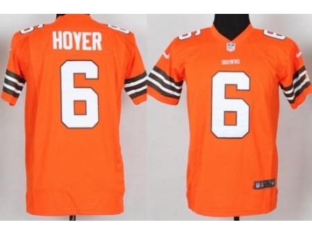 Youth Nike Cleveland Browns 6 Brian Hoyer Orange NFL Jersey