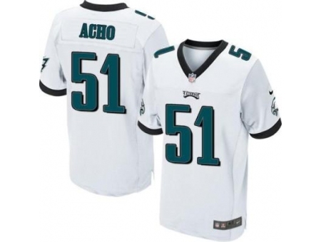 Nike Philadelphia Eagles 51 Emmanuel Acho White Elite NFL Jersey