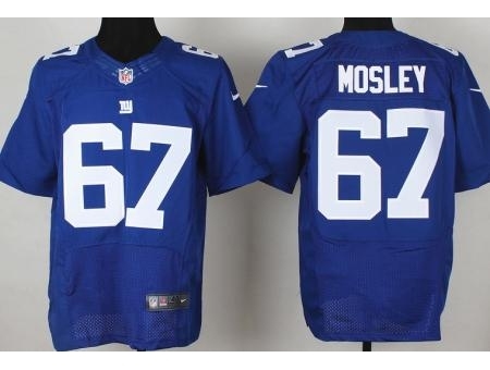 Nike New York Giants 67 Brandon Mosley Blue Elite NFL Jersey