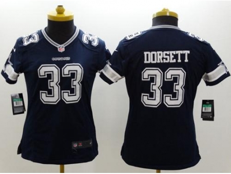 Women's Nike Dallas Cowboys #33 Tony Dorsett Navy Blue Team Colo