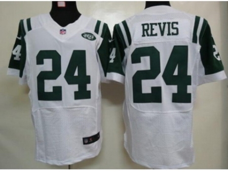 Nike New York Jets 24 Darrelle Revis White Elite NFL Jersey