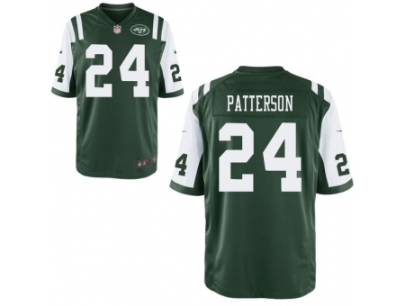 Nike New York Jets 24 Dimitri Patterson Green Elite NFL Jersey