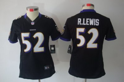 Nike Women Baltimore Ravens #52 R.lewis Black(Women Limited Jers