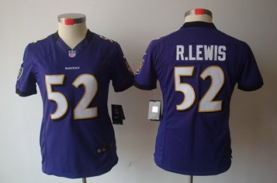 Nike Women Baltimore Ravens #52 R.lewis Purple(Women Limited Jerseys)