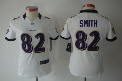 Nike Women Baltimore Ravens #82 Smith White Color(Women Limited 