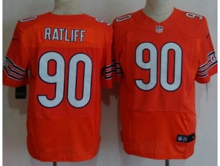 Nike Chicago Bears 90 Jeremiah Ratliff Orange Elite NFL Jersey