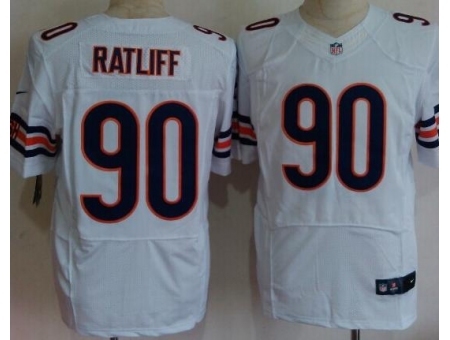 Nike Chicago Bears 90 Jeremiah Ratliff White Elite NFL Jersey