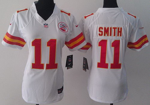 Women Nike Kansas City Chiefs 11 Alex Smith White LIMITED Jerseys