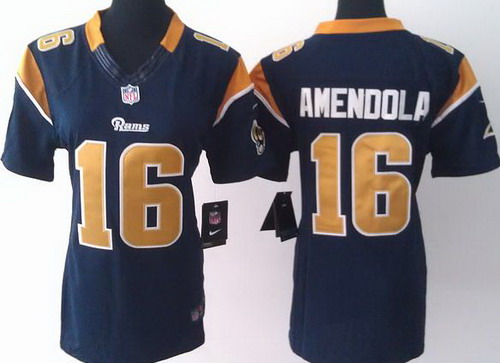 Women Nike St. Louis Rams 16 Danny Amendola Blue LIMITED Jerseys