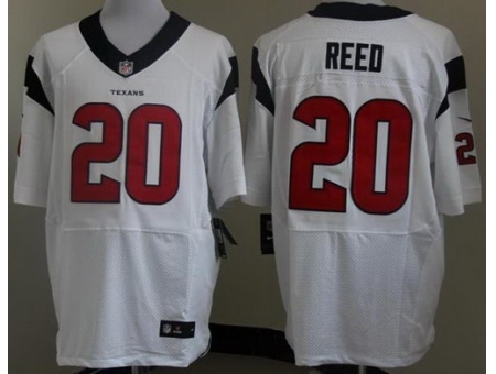 Nike Houston Texans 20 Ed Reed White Elite NFL Jersey