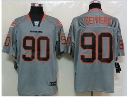 Nike Chicago Bears 90 Julius Peppers grey Elite lights out NFL Jersey