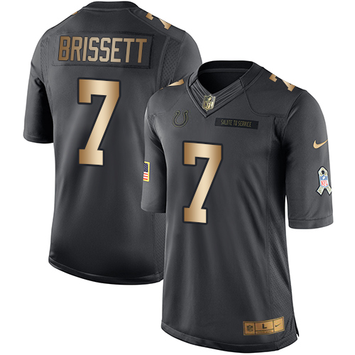 Nike Colts #7 Jacoby Brissett Black Mens Stitched NFL Limited Go
