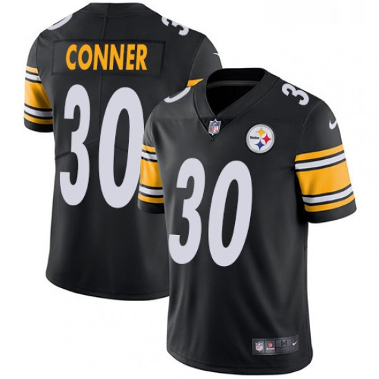Mens Nike Pittsburgh Steelers 30 James Conner Black Team Color V